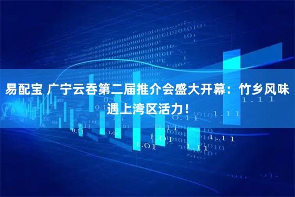 易配宝 广宁云吞第二届推介会盛大开幕：竹乡风味遇上湾区活力！